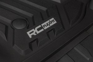 Ford F-250 Super Duty Floor Mats - Front - Rough Country - Flex-Fit - '17-'24